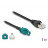 Koaxialkabel DELOCK 90697 — 1 m, HSD Z auf RJ-45, Schwarz/Blau