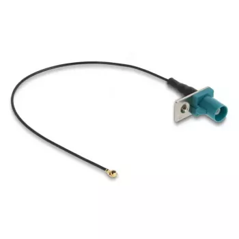 Koaxialkabel DELOCK 90734, FAKRA Z auf I-PEX MHF1, 0,2 m, 1,13 mm, schwarz/blau