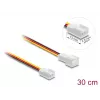 Kabelverlängerung DELOCK 90870 für Computer-Kühlsysteme, PVC, Ø 1,3 mm, schwarz/rot/weiß/gelb