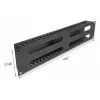 Kabelmanagement-Routing-Panel 19 Zoll 2U DELOCK Metall schwarz mit 4 Öffnungen