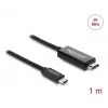 DELOCK Koaxial USB Type-C zu HDMI Kabel (DP Alt Mode) 4K 60 Hz, USB-C auf HDMI, 1 m, schwarz