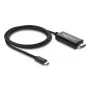 DELOCK Koaxial USB Type-C zu HDMI Kabel (DP Alt Mode) 4K 60 Hz, USB-C auf HDMI, 1 m, schwarz