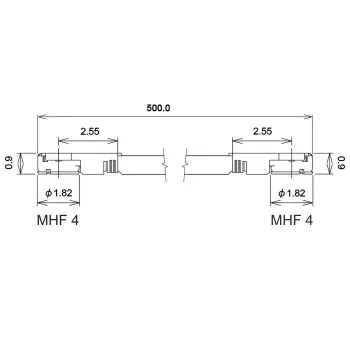 Koaxialkabel DeLOCK 89646 0,5 m MHF IV HSC MXHP32