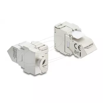 Keystone-Modul DELOCK 90938 – RJ-45 Cat.6A geschirmt flach, weiß