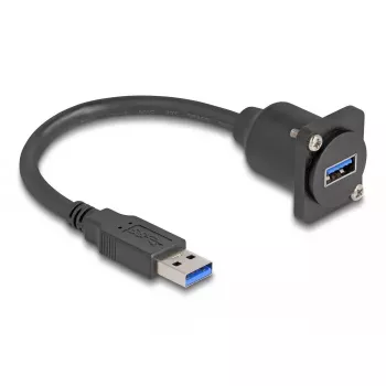 DeLOCK D-Type USB-Kabel Typ-A-Stecker auf Typ-A-Buchse 20 cm 5 Gbit/s