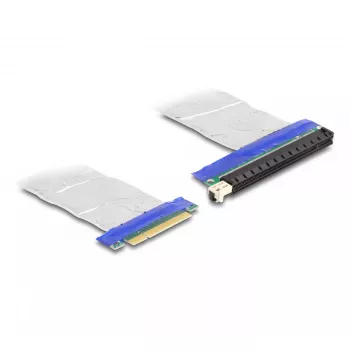 DeLOCK Riser Card PCI Express x8 Stecker auf x16 Slot mit Kabel 20 cm