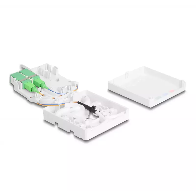 DeLOCK Glasfaser-Anschlussdose 2 x SC/APC Simplex 20 m Kabel