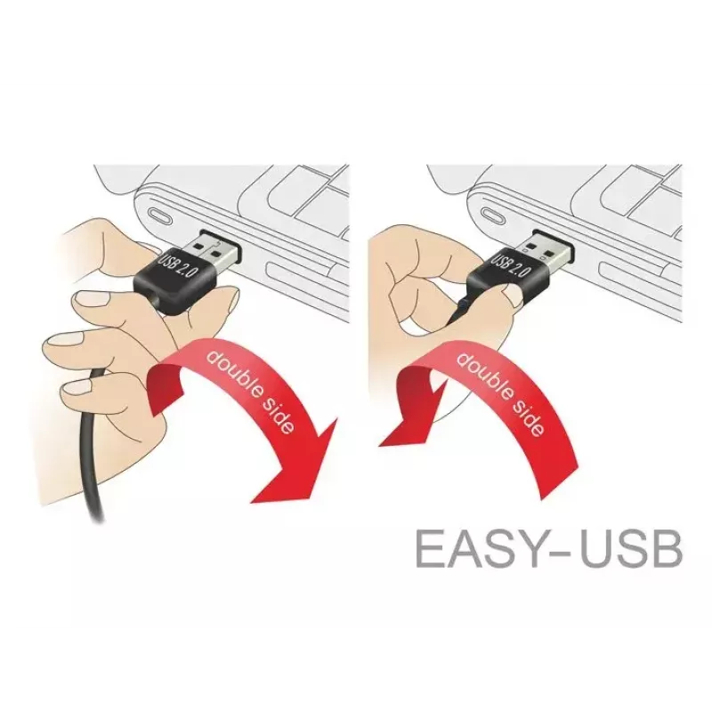 USB-Kabel DeLOCK 83856 USB 2.0 2m USB A Micro-USB B Schwarz
