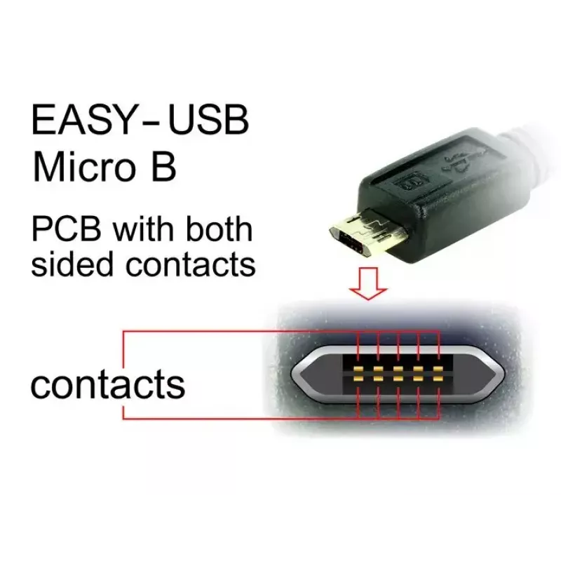 USB-Kabel DeLOCK 83856 USB 2.0 2m USB A Micro-USB B Schwarz