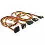 SATA-Kabel DeLOCK 60149 0,5 m SATA 15-pin 4 x SATA 15-pin Schwarz Orange Rot Gelb