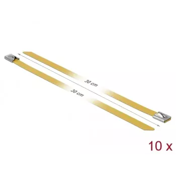 Kabelbinder Stahl DeLOCK 18790 300 mm Gelb 10 Stück