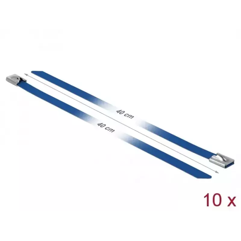 Kabelbinder DeLOCK 18799 Stahl Blau 10 Stück