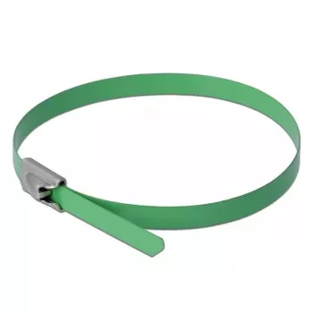 Kabelbinder DeLOCK 18802 Stahl Grün 300mm 10 Stück