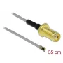 Koaxialkabel DeLOCK 90398 0,35 m SMA MHF Schwarz Gold Grau