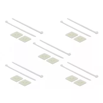 Kabelbindermontage DeLOCK 18679 Weiß Nylon 10 Stück