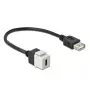Keystone-Modul DeLOCK 86391 USB C Flach Schwarz Weiß