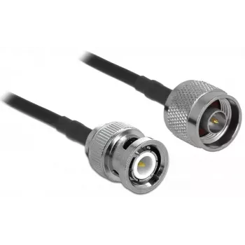 Koaxialkabel LMR195 DeLOCK 90425 10 m Schwarz Grau