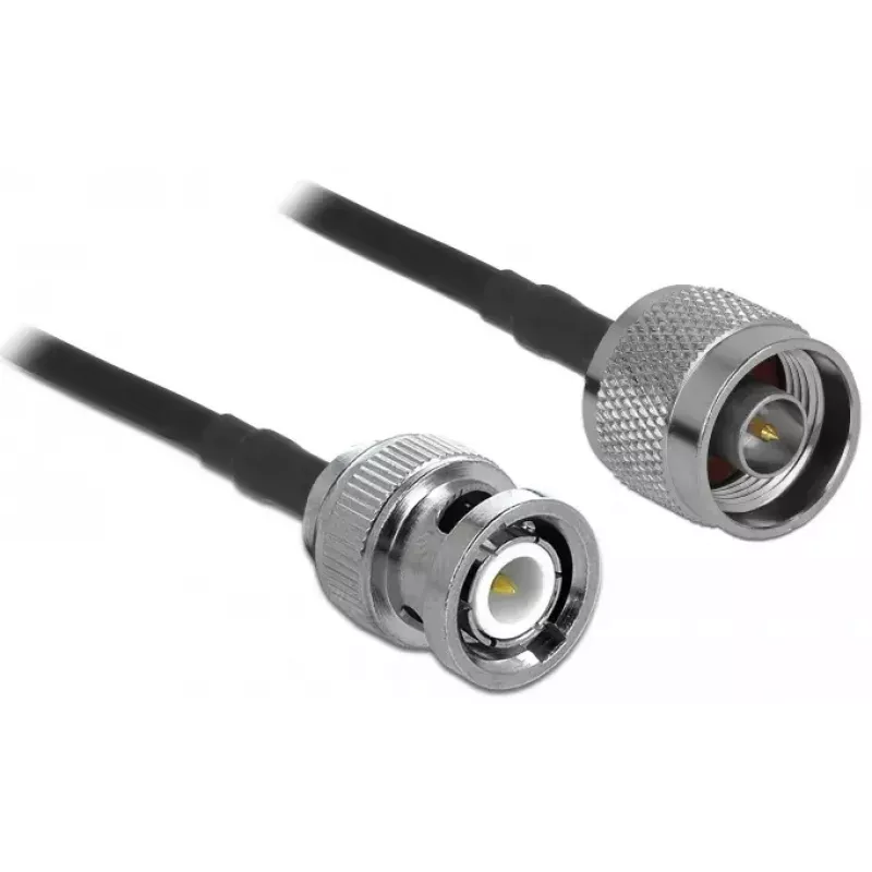 Koaxialkabel LMR195 DeLOCK 90425 10 m Schwarz Grau