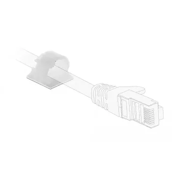 Kabelklemme DeLOCK 60178 Weiß 10 Stück