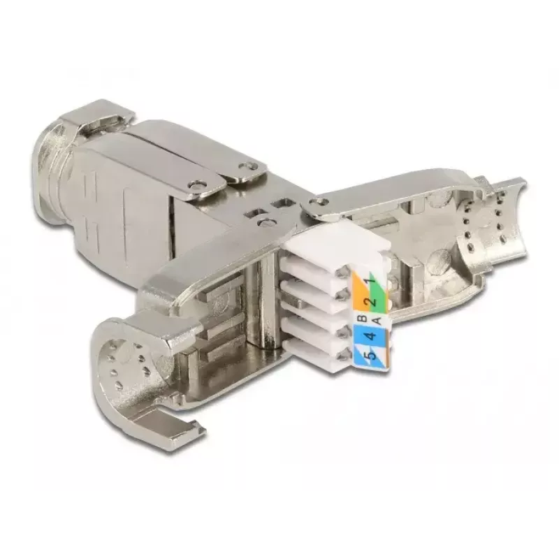 Koppler für Netzwerkkabel DeLOCK Cat.6A STP werkzeugfrei