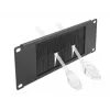 Brush panel DeLOCK 10 Zoll Kabelmanagement-Bürstenleiste 2U schwarz