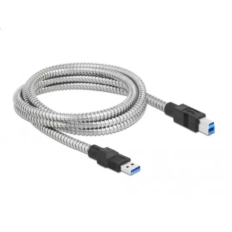 USB-Kabel DeLOCK 86779 Typ-A auf Typ-B 2m Metallmantel