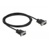 Serielles Kabel DeLOCK 86574 Schwarz 2 m RS-232 Sub-D9