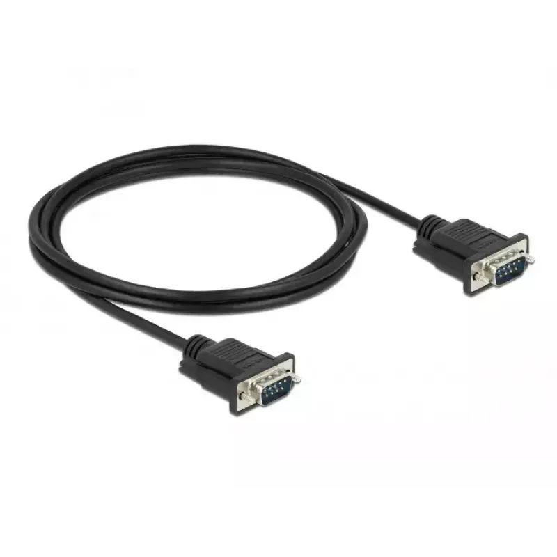 Serielles Kabel DeLOCK 86574 Schwarz 2 m RS-232 Sub-D9