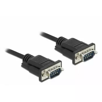 Serielles Kabel DeLOCK 86574 Schwarz 2 m RS-232 Sub-D9