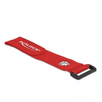 Klett-Kabelbinder DeLOCK 19550 Rot 3 Stück