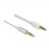 Audiokabel DeLOCK 66073 0,5 m 3,5 mm Silber Weiß