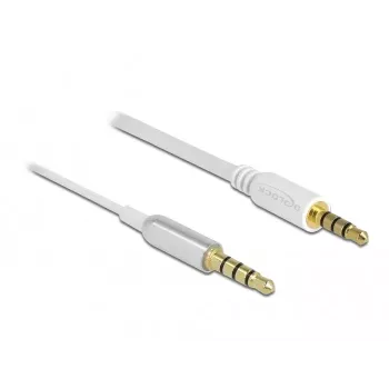 Audiokabel DeLOCK 66073 0,5 m 3,5 mm Silber Weiß