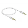 Audiokabel DeLOCK 66073 0,5 m 3,5 mm Silber Weiß