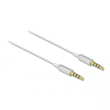 Audiokabel DeLOCK 66073 0,5 m 3,5 mm Silber Weiß