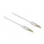 Audiokabel DeLOCK 66073 0,5 m 3,5 mm Silber Weiß