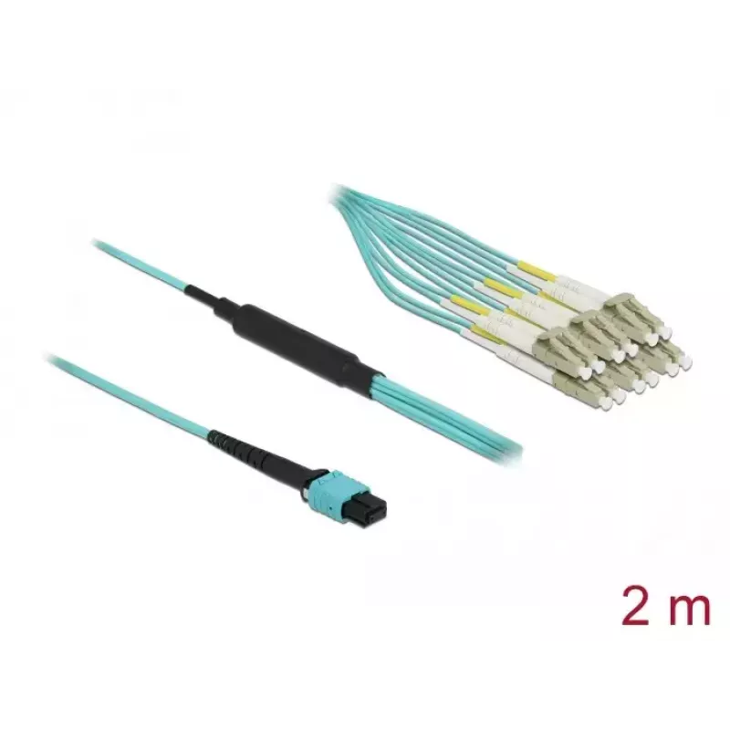 Optical Fiber Kabel MPO female to 12 x LC Duplex male DeLOCK 84872