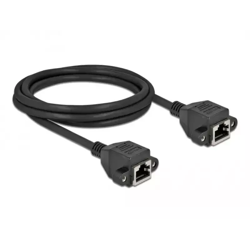 Netzwerk-Verlängerungskabel DeLOCK Cat.6A 2m Schwarz