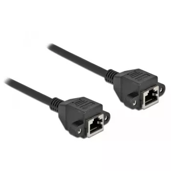 Netzwerk-Verlängerungskabel DeLOCK Cat.6A 2m Schwarz