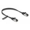 Netzwerkkabel DeLOCK RJ45 Flach-Patchkabel Stecker auf Stecker Cat.8.1 0,25 m Schwarz