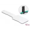DeLOCK Mini-Klett-Kabelhalter L 90 mm x B 24 mm selbstklebend 10 Stück weiß