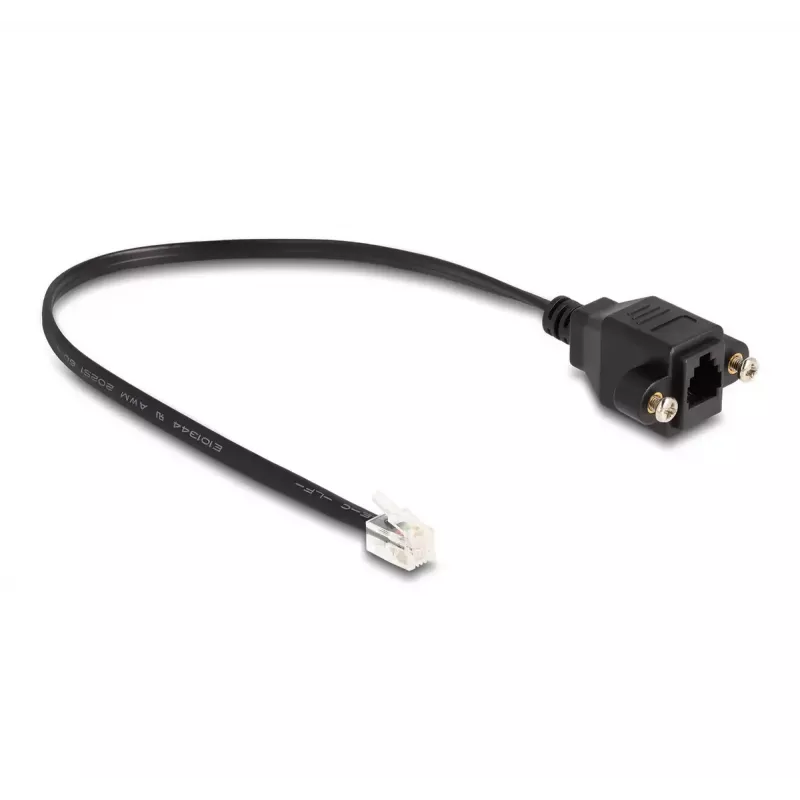 DeLOCK Kabel RJ10-Stecker auf RJ10-Buchse 30 cm schwarz