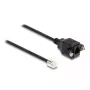 DeLOCK Kabel RJ10-Stecker auf RJ10-Buchse 30 cm schwarz