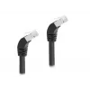DeLOCK RJ45-Netzwerkkabel Kat.6A S/FTP 45° nach unten abgewinkelt 1 m schwarz