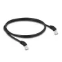 DeLOCK RJ45-Netzwerkkabel Kat.6A S/FTP 45° nach unten abgewinkelt 1 m schwarz