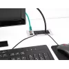 DeLOCK Kabeleinführung mit Bürste und 2 x RJ45 Keystone-Modul Cat.6 Aluminium