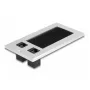 DeLOCK Kabeleinführung mit Bürste und 2 x RJ45 Keystone-Modul Cat.6 Aluminium