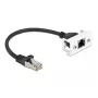 DeLOCK Netzwerk-Verlängerungskabel Cat.6A 25cm S/FTP RJ45 Schwarz