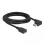 DisplayPort-Verlängerungskabel DeLOCK 87076 3m 8K 60Hz Stecker 90° links abgewinkelt auf Buchse