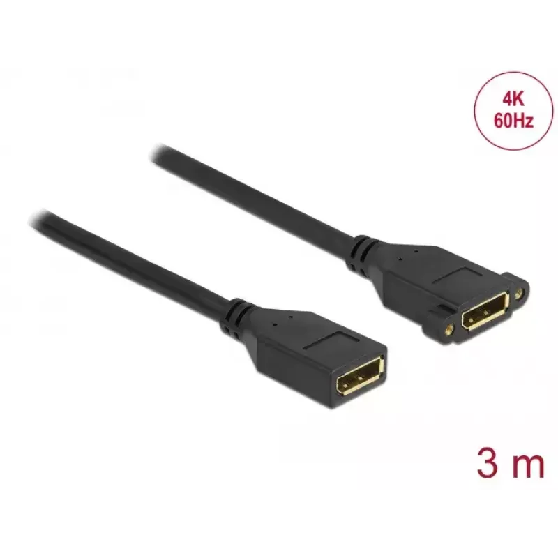 DisplayPort-Kabel Buchse auf Buchse für Panelmontage DeLOCK 87103 3 m