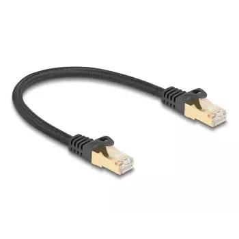 Netzwerkkabel DeLOCK RJ45 80315 Stecker auf Stecker Cat.6A 0,25 m Schwarz